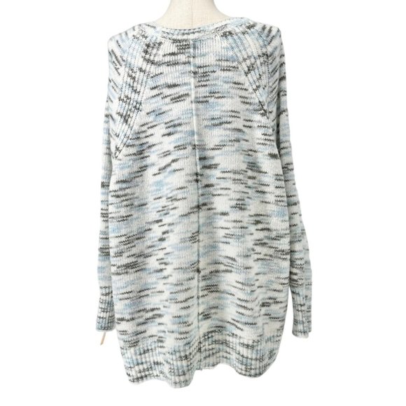 Ruby Road Sweater Women's OSFA White Light Blue Gray Knit LS Crew Neck Soft NWT - Picture 5 of 10